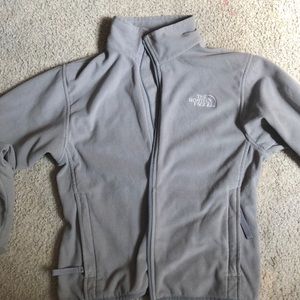 Gray Northface hoodless jacket